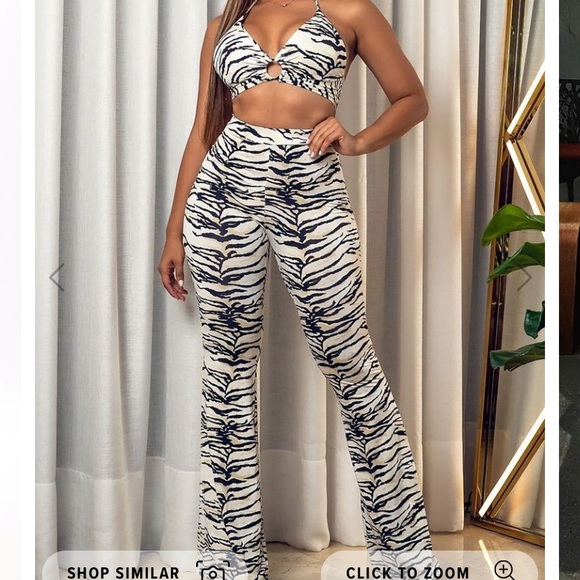Fashion Nova Pants - Halter pants matching set! Worn once !